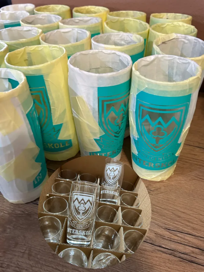 Each item is carefully stencilled and prepared before it goes into the sandblasting tank. This is the most labour-intensive and time-consuming part of the process. If the stencil isn’t fitted correctly, the finished design may be flawed.