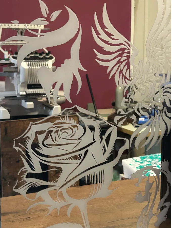 Sandblasted Mirror