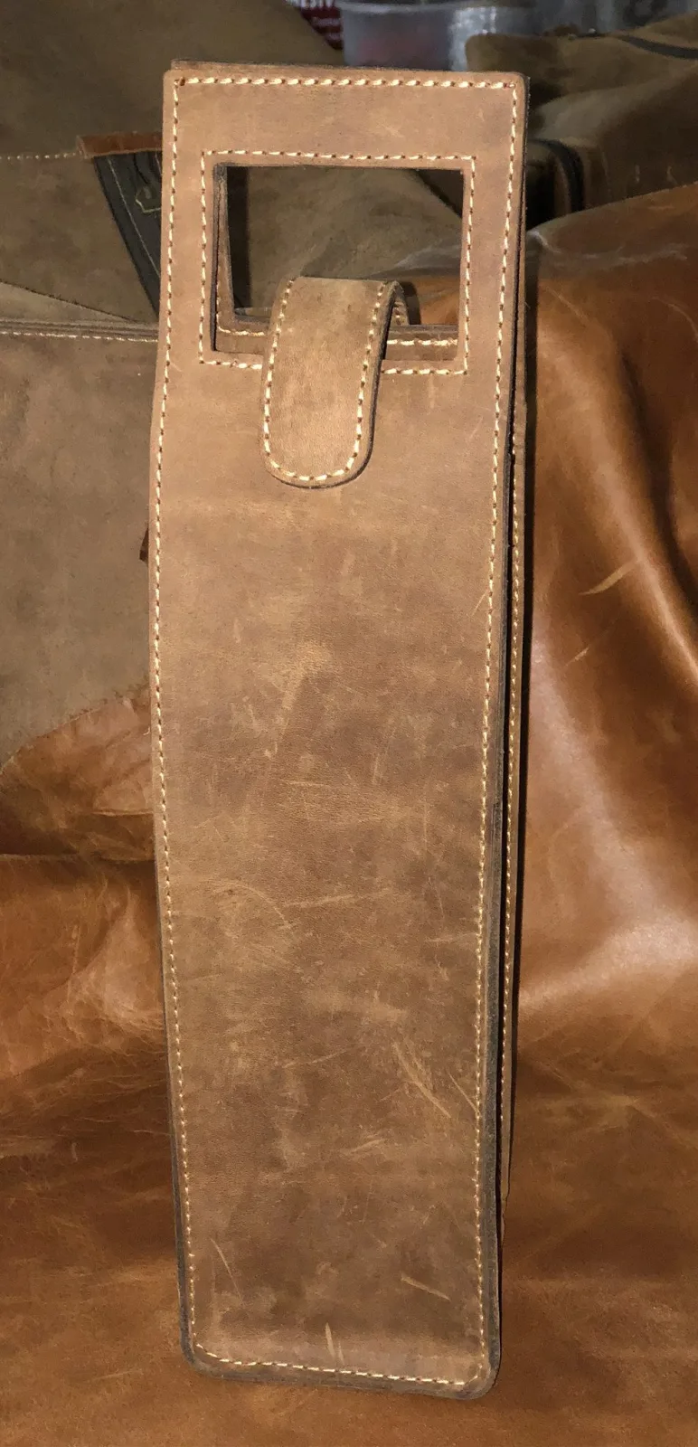 Leather Wine Bag Single