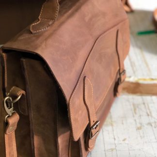 Oldfangled Leather Briefcase (one devider)