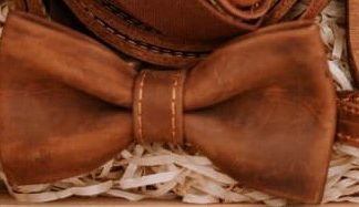 Leather Bow Tie